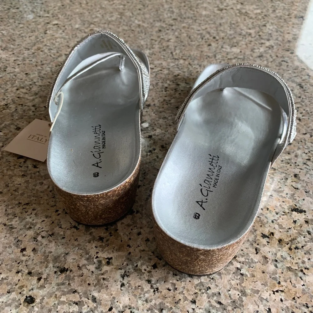 A. Giannetti Silver Sandals - Picture 6 of 6